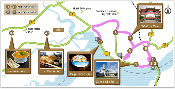 Johors Cultural Path Travel Itinerary Garmin Singapore Home